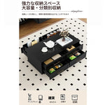 モダンデザイン センターテーブル 多層板製 クラシックブラック おしゃれ収納付き リビングルームに最適 fcr-4829