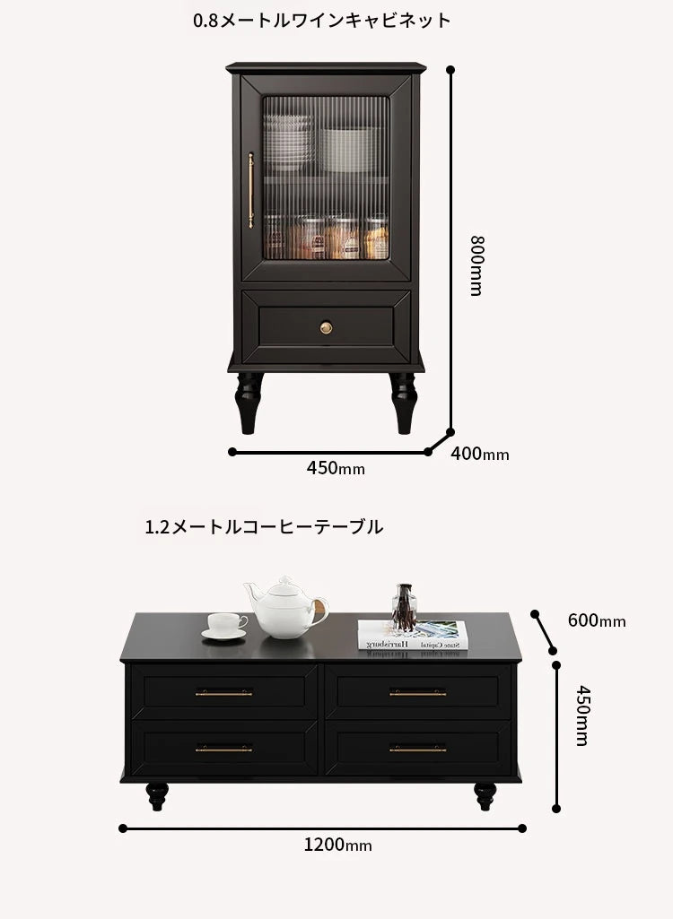 モダンデザイン センターテーブル 多層板製 クラシックブラック おしゃれ収納付き リビングルームに最適 fcr-4829