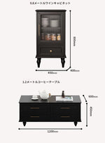 モダンデザイン センターテーブル 多層板製 クラシックブラック おしゃれ収納付き リビングルームに最適 fcr-4829