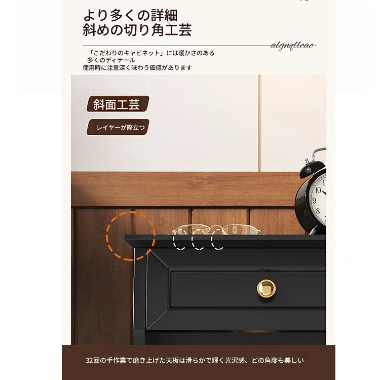 モダンデザイン ナイトテーブル 多層板&ガラス製 アウトレット特価 収納付き 寝室・リビングに最適 fcr-4830