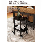 ブラックセンターテーブル - 多層板製、キャスター付き、クラシックデザインでおしゃれなリビングに最適! fcr-4831