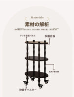 ブラックセンターテーブル - 多層板製、キャスター付き、クラシックデザインでおしゃれなリビングに最適! fcr-4831