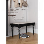 スタイリッシュPUレザー製スツール | おしゃれな収納付きベンチ | モダンインテリアに最適 | ブラック & ホワイト fcr-4832