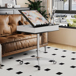 センターテーブル 多層板&アルミニウム合金製 折りたたみ機能付き モダンデザイン 移動便利なキャスター付き fcr-4834