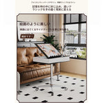 センターテーブル 多層板&アルミニウム合金製 折りたたみ機能付き モダンデザイン 移動便利なキャスター付き fcr-4834