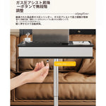 センターテーブル 多層板&アルミニウム合金製 折りたたみ機能付き モダンデザイン 移動便利なキャスター付き fcr-4834