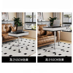 センターテーブル 多層板&アルミニウム合金製 折りたたみ機能付き モダンデザイン 移動便利なキャスター付き fcr-4834