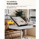 センターテーブル 多層板&アルミニウム合金製 折りたたみ機能付き モダンデザイン 移動便利なキャスター付き fcr-4834