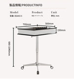 センターテーブル 多層板&アルミニウム合金製 折りたたみ機能付き モダンデザイン 移動便利なキャスター付き fcr-4834