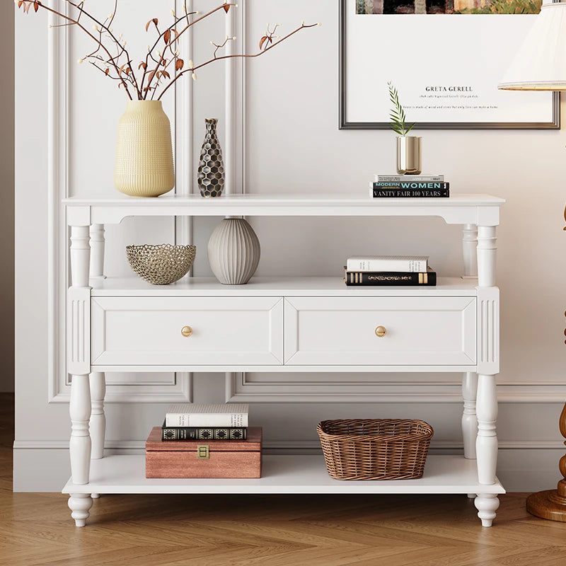 モダンデザインキャビネット - 多層板製のおしゃれな収納棚 | ホワイトカラー、リビング・ダイニングに最適 fcr-4835