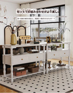 モダンデザインキャビネット - 多層板製のおしゃれな収納棚 | ホワイトカラー、リビング・ダイニングに最適 fcr-4835