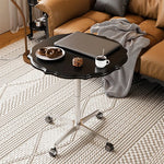 おしゃれなセンターテーブル|多層板とアルミニウム合金製|移動も簡単なキャスター付きデザイン fcr-4836