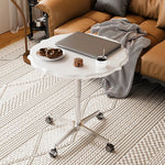 おしゃれなセンターテーブル|多層板とアルミニウム合金製|移動も簡単なキャスター付きデザイン fcr-4836