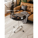 おしゃれなセンターテーブル|多層板とアルミニウム合金製|移動も簡単なキャスター付きデザイン fcr-4836