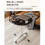 おしゃれなセンターテーブル|多層板とアルミニウム合金製|移動も簡単なキャスター付きデザイン fcr-4836