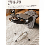 おしゃれなセンターテーブル|多層板とアルミニウム合金製|移動も簡単なキャスター付きデザイン fcr-4836