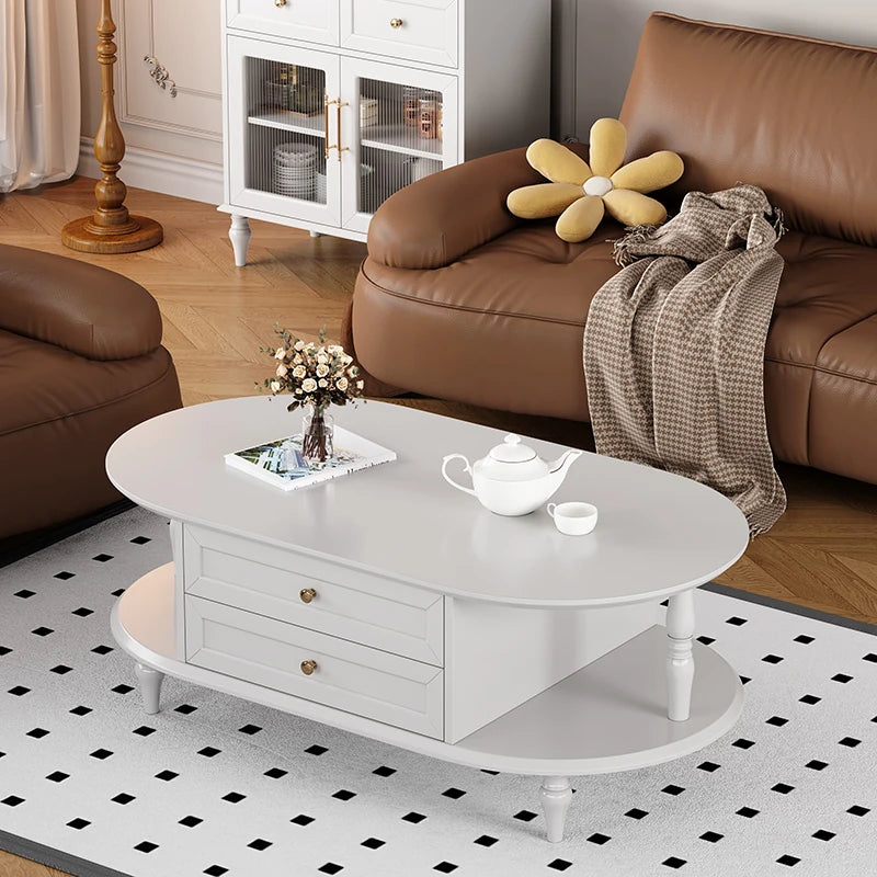 モダンでスタイリッシュなセンターテーブル - 多層板製・収納付き・リビングルームに最適なインテリアアイテム fcr-4837