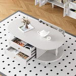 モダンでスタイリッシュなセンターテーブル - 多層板製・収納付き・リビングルームに最適なインテリアアイテム fcr-4837