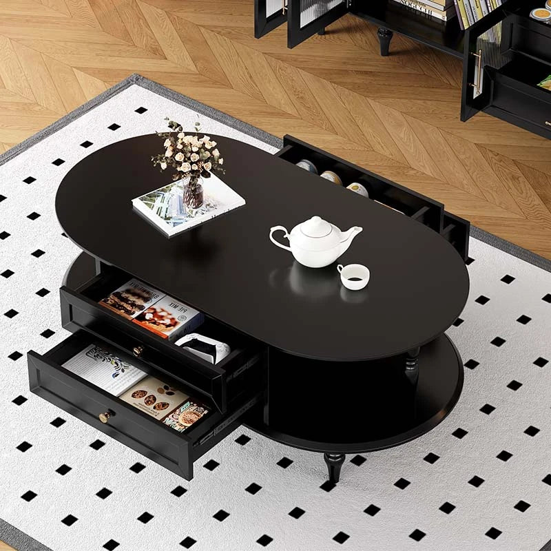 モダンでスタイリッシュなセンターテーブル - 多層板製・収納付き・リビングルームに最適なインテリアアイテム fcr-4837