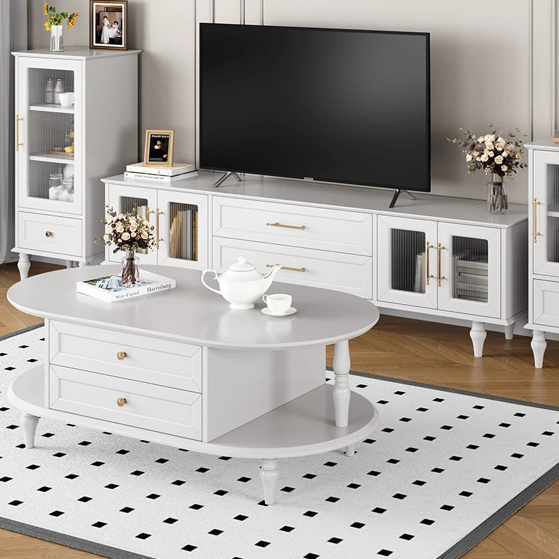 モダンでスタイリッシュなセンターテーブル - 多層板製・収納付き・リビングルームに最適なインテリアアイテム fcr-4837