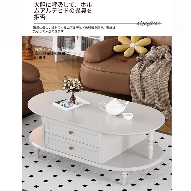 モダンでスタイリッシュなセンターテーブル - 多層板製・収納付き・リビングルームに最適なインテリアアイテム fcr-4837