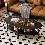 おしゃれな多層板ガラスセンターテーブル|リビングルームにぴったりのエレガントデザイン fcr-4838