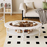 おしゃれな多層板ガラスセンターテーブル|リビングルームにぴったりのエレガントデザイン fcr-4838