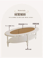 おしゃれな多層板ガラスセンターテーブル|リビングルームにぴったりのエレガントデザイン fcr-4838