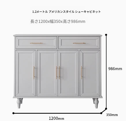 おしゃれなホワイトキャビネット - 多層板製、収納力抜群でシンプルなデザイン、リビングや玄関に最適! fcr-4841