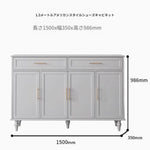 おしゃれなホワイトキャビネット - 多層板製、収納力抜群でシンプルなデザイン、リビングや玄関に最適! fcr-4841