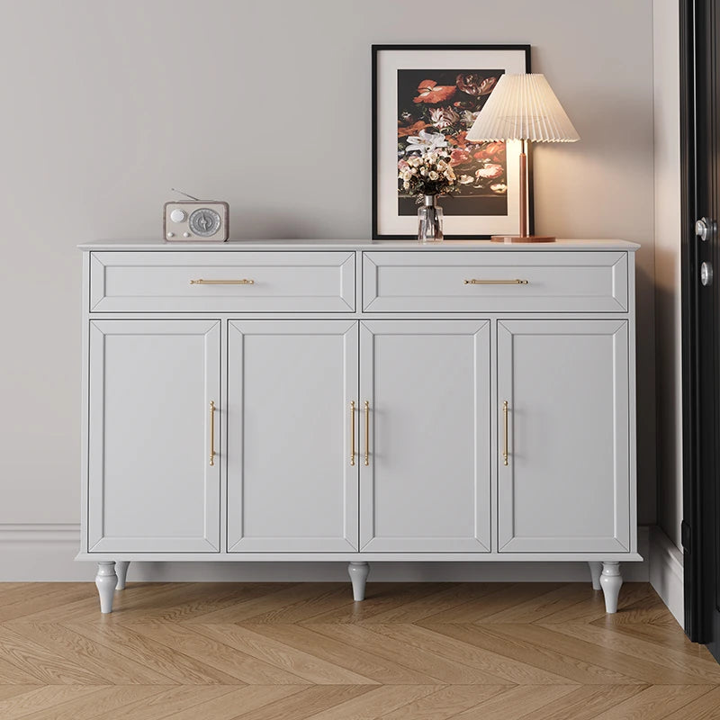 おしゃれなホワイトキャビネット - 多層板製、収納力抜群でシンプルなデザイン、リビングや玄関に最適! fcr-4841