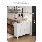 おしゃれなホワイトキャビネット - 多層板製、収納力抜群でシンプルなデザイン、リビングや玄関に最適! fcr-4841