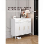 おしゃれなホワイトキャビネット - 多層板製、収納力抜群でシンプルなデザイン、リビングや玄関に最適! fcr-4841