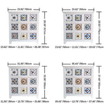 カラフルなタイルが魅力!無垢材セラミックキャビネットで華やかさを演出 fcwz-2349