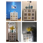 カラフルなタイルが魅力!無垢材セラミックキャビネットで華やかさを演出 fcwz-2349