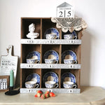 スギ材多機能キャビネット|ヴィンテージ風収納ソリューション fcwz-2355