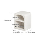 モダンデザインのホワイトナイトテーブル|おしゃれで機能的な収納スペース完備 fcwz-2362