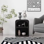 モダンデザインのホワイトナイトテーブル|おしゃれで機能的な収納スペース完備 fcwz-2362