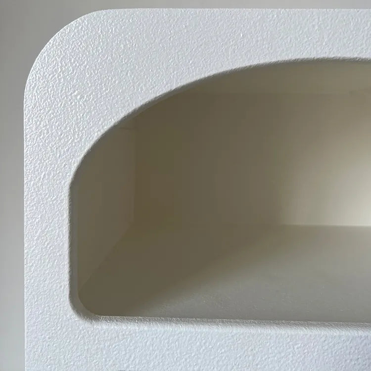 モダンデザインのホワイトナイトテーブル|おしゃれで機能的な収納スペース完備 fcwz-2362