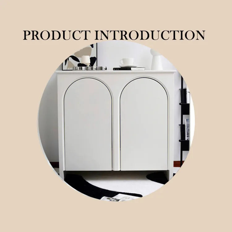 【玄関&リビングに】シェルホワイトの曲線キャビネット おしゃれ収納&ディスプレイに最適 fcwz-2363