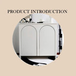 【玄関&リビングに】シェルホワイトの曲線キャビネット おしゃれ収納&ディスプレイに最適 fcwz-2363