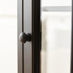 クラシックデザインのパイン材キャビネット|おしゃれなガラス扉付き収納家具 fcwz-2365