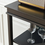 クラシックデザインのパイン材キャビネット|おしゃれなガラス扉付き収納家具 fcwz-2365