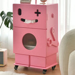 かわいいロボットデザインのガラス製キャビネット - おしゃれな収納アイディア! fcwz-2367