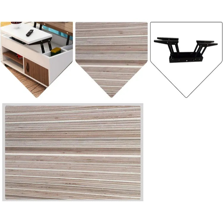 モダンデザイン多層板製センターテーブル|昇降式&収納機能付き fcx-2587