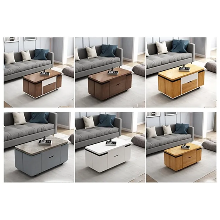 モダンデザイン!多層板?合成皮革の高級センターテーブルセット fcx-2591