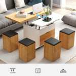 モダンデザイン!多層板?合成皮革の高級センターテーブルセット fcx-2591