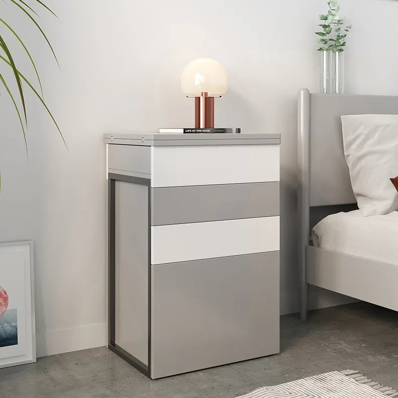 モダンデザインのガラス&合成皮革化粧台セット - スタイリッシュな収納力とコンパクトサイズ fcx-2594