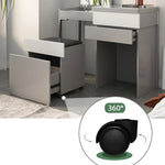 モダンデザインのガラス&合成皮革化粧台セット - スタイリッシュな収納力とコンパクトサイズ fcx-2594