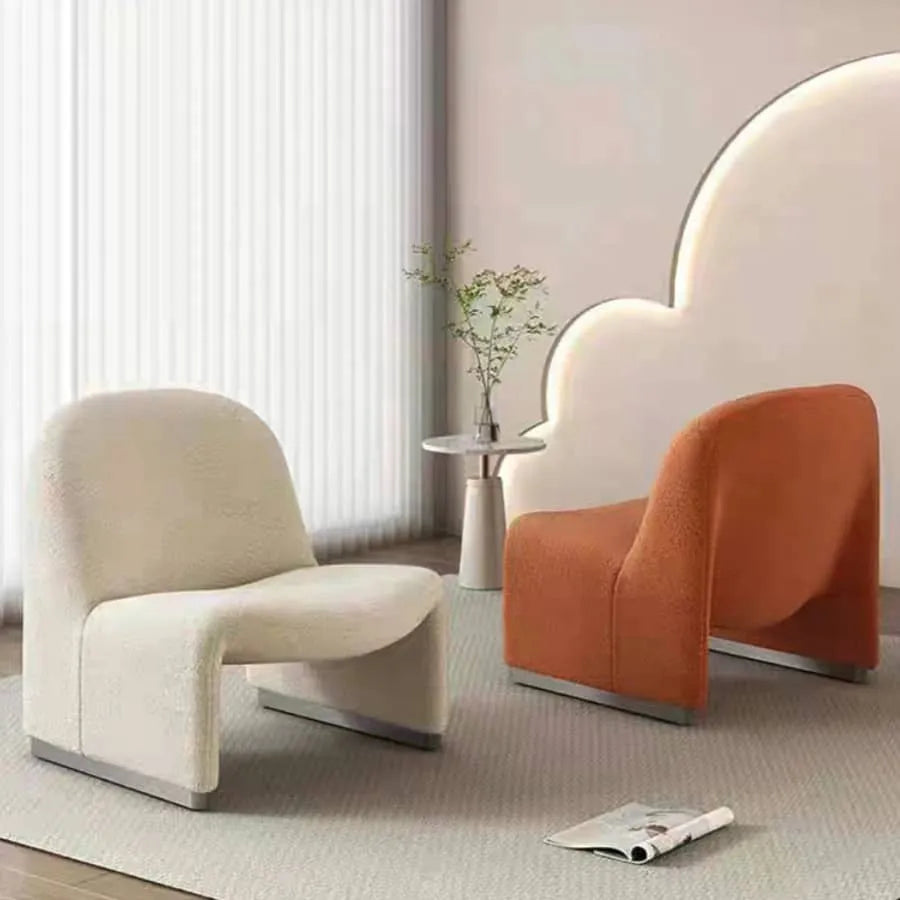 シープボア綿麻チェア|モダンデザインの心地よい座り心地 fdfh-2215